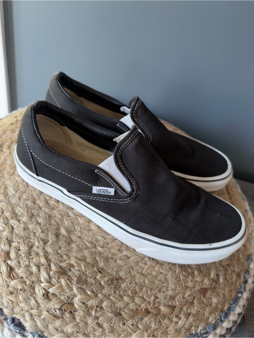 Vans Black Slip On Skateboard Shoes